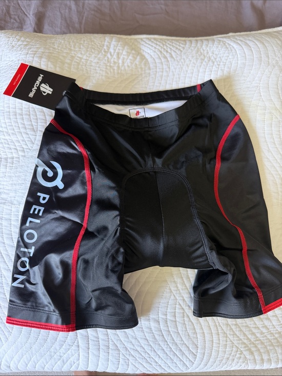 Peloton Pants - Peloton Black Cycling Shorts with Red Accents Women's Padded Cycling Short